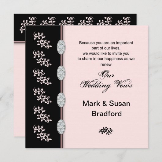 Renouvellement des avis de Mariage - Invitation (Devant / Derrière)