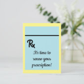 Renouvellement d'ordonnance Pharmacie Carte postal (Debout devant)