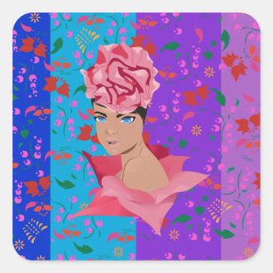 Renouvellement Fleur Bright Floral Girl Sticker