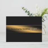 RENOUVELLEMENT MARIAGE VOWS INVITATION - Gold/Blac (Debout devant)