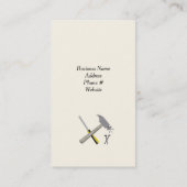 Renovatie- en aangepaste constructietools visitekaartje (Achterkant)