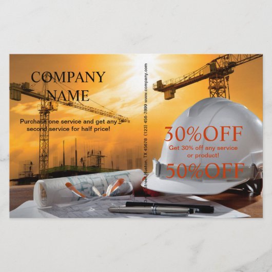 Renovatie Handyman Contractor Construction Flyer (Voorkant)