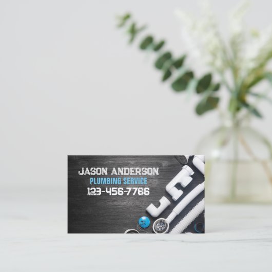 Renovatie Pijp Handyman Pluming Service Loodgieter Visitekaartje (Staand voorkant)