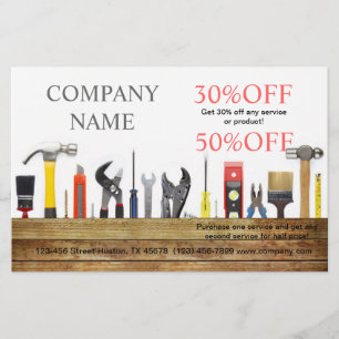 Renovatie Tools Handyman Carpentry Construction Flyer