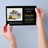 renovatie van woningen voor dakreparatie flyer (Hand)