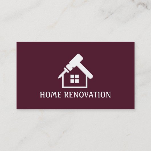 Rénovation domiciliaire, Carte de visite de constr (Devant)