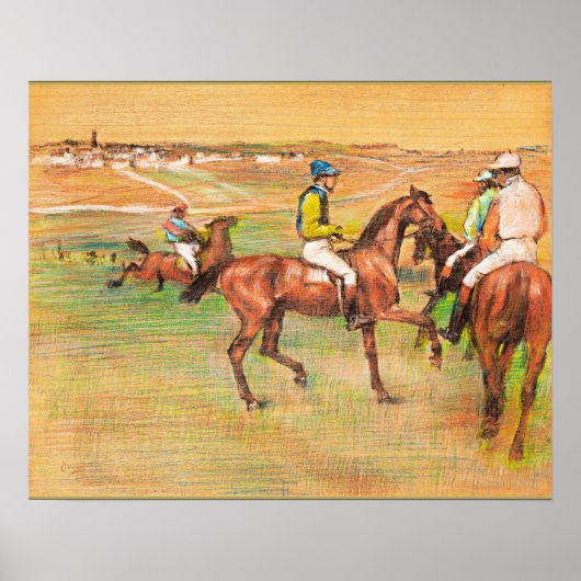 Renpaarden, beroemd schilderij van Edgar Degas Poster (Voorkant)