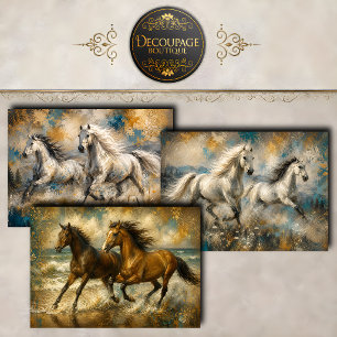 Renpaardencollectie Decoupage Inpakpapier Vel
