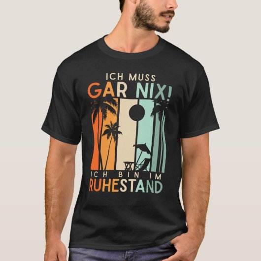 Rentner Urlaub Strand Ruhestand Rente T-shirt (Voorkant)
