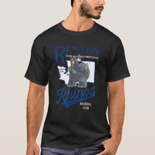 Renton Rhinos Retro Bhonebalteam van de Minor Leag T-shirt
