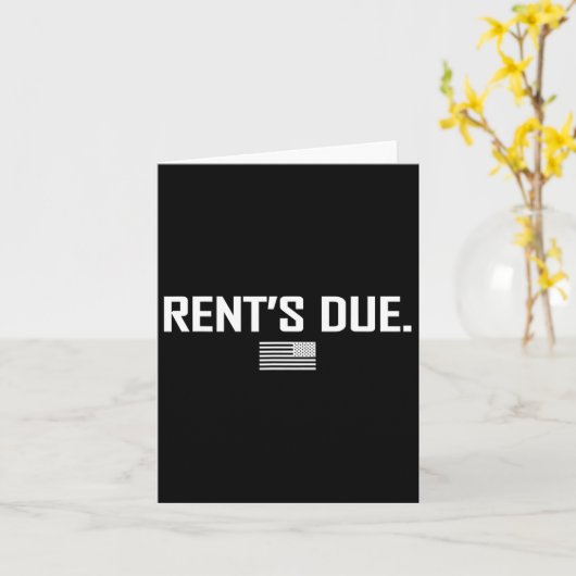 Rent's Due Work Hard Bodybuilder Gewichtheffen TS Kaart (Gele Bloem)