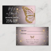 renvoyer un ami papillon sur une carte de référenc (Devant / Derrière)