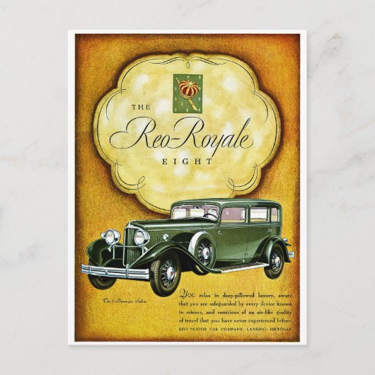 Reo Royale Eight Briefkaart (Voorkant)