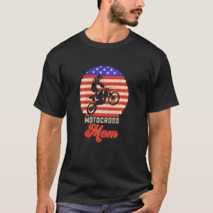 reorganisatie van de Amerikaanse vlag Motocross D T-shirt