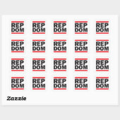 REP DOM Square Stickers (Vel)