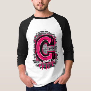 Rep Jouw naam:  graffiti letter "C" T-shirt