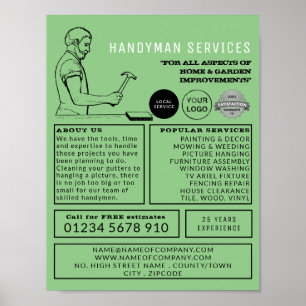 Repairman, Handyman Adverteren Poster