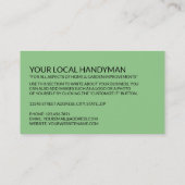 Repairman, Handyman Visitekaartje (Achterkant)