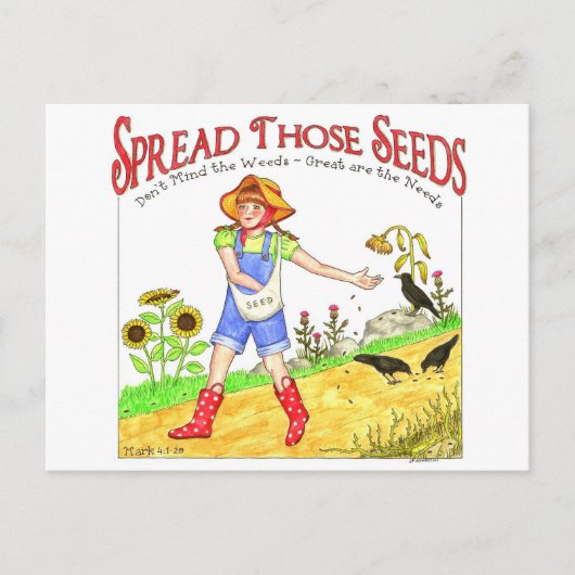 Répandre Ces Graines Inspiration Carte Postale (Devant)