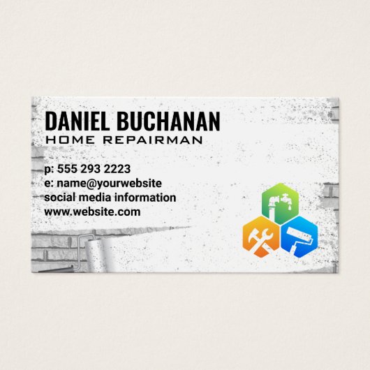 Réparateur | Mur en briques peintes (Devant)