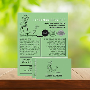 Reparateur uit het verleden, Handyman-advertenties Flyer