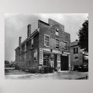 Reparatie en verkoop van autobanden: jaren 1940 poster