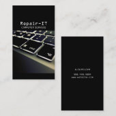 Reparatie van computer, technicus, laptop, Visitek Visitekaartje (Voorkant / Achterkant)