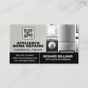 Reparatie van huishoudelijke apparaten QR-code Visitekaartje