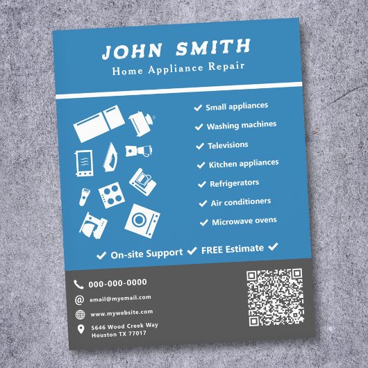 Reparatiefilter voor thuisapparatuur flyer