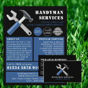 Reparatiegereedschap, handyman visitekaartje