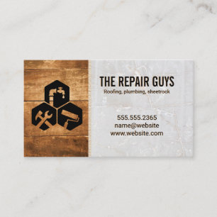 Reparatiepictogrammen Logo voor thuisreparatie Visitekaartje