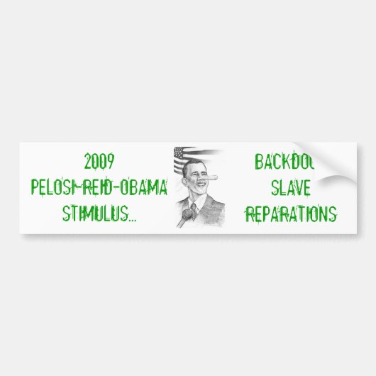 Reparaties achterdoor slave bumpersticker (Voorkant)