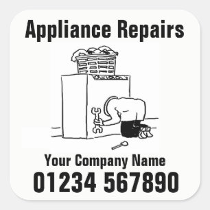 Reparaties voor binnenlandse apparaten vierkante sticker