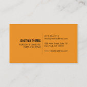 Réparation automatique Logo II Carte de visite (Dos)