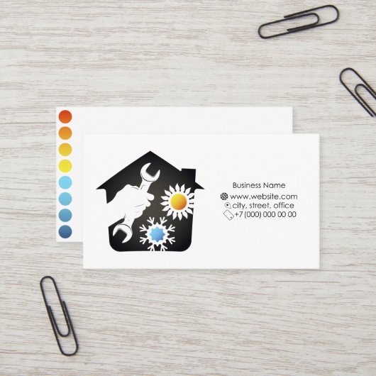 Réparation de l'air conditionné carte de visite (Devant/Arrière en situation)