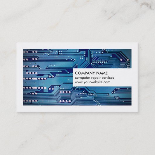 Réparation d'ordinateur de carte blanche moderne (Devant)