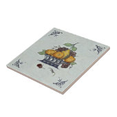 Repareer Antiek delft Fruit Basket Ceramic Tile Tegeltje (Zijkant)