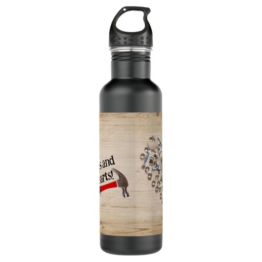 Repareer dingen, breek harten aangepaste waterfles waterfles  (Voorkant)