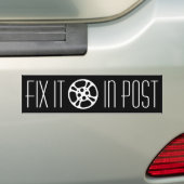 "Repareer het in post" bumpersticker (Op auto)