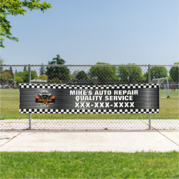 Repareer uw autowerkplaats met uw logoontwerp spandoek