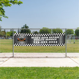 Repareer uw autowerkplaats met uw logoontwerp spandoek