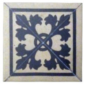 Repareer Victoriaans tegel Blauw en Witte delft te Tegeltje (Voorkant)