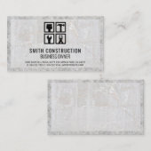 Réparer les icônes | Carte de visite en béton de m (Devant / Derrière)