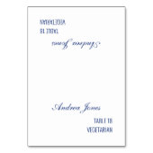 Repas Choix Nom du client Carte de lieu bleu foncé (Par défaut)