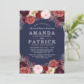Repas de la Marine Marsala Peony Invitations (Debout devant)