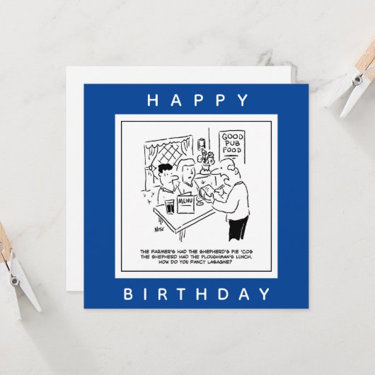 Repas de pub et menu de pub Dessin (Devant/Arrière en situation)