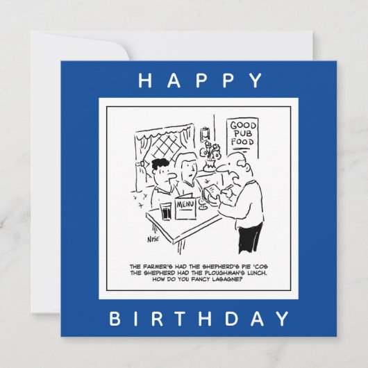 Repas de pub et menu de pub Dessin (Devant)