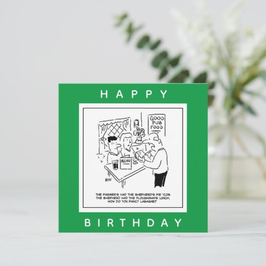 Repas de pub et menu de pub Dessin (Debout devant)