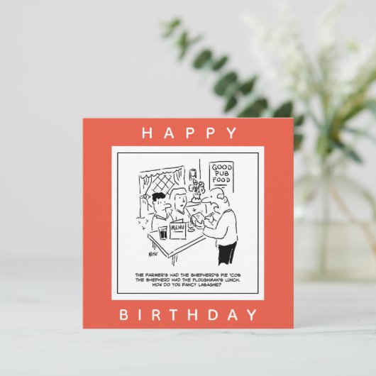 Repas de pub et menu de pub Dessin (Debout devant)