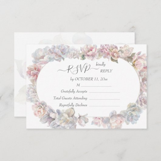 Repas Mariage floral RSVP 2 (Devant / Derrière)